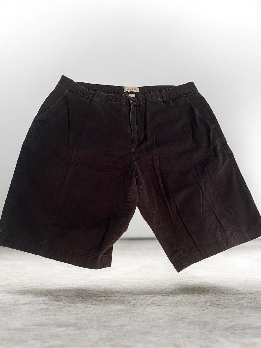 Calvin Klein Men's Black Flat Front Shorts